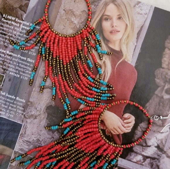 Bohemian Beads Tassel Earrings - Picture 9 of 14